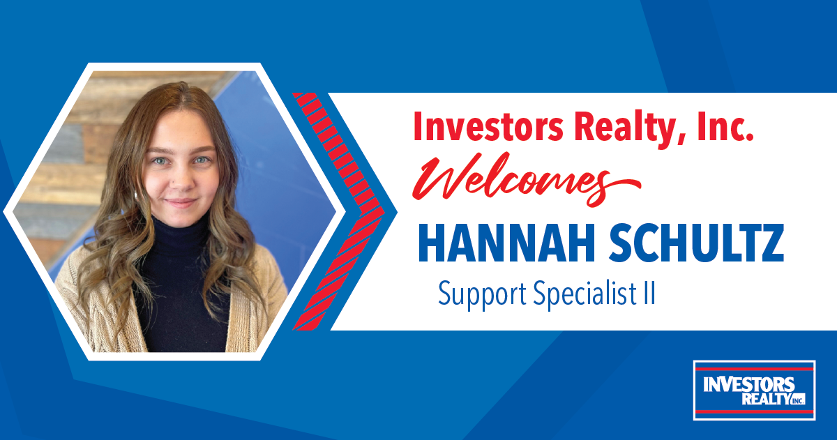 Investors Realty Welcomes Hannah Schultz!